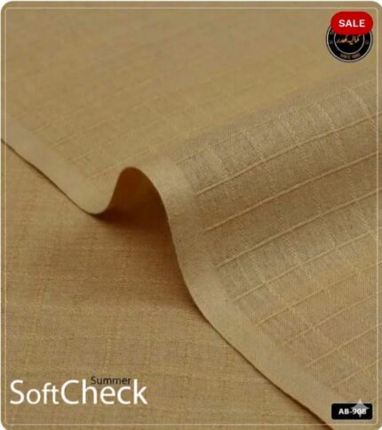 Classic Beige Soft Linear Kamalia Khaddar Summer Collection